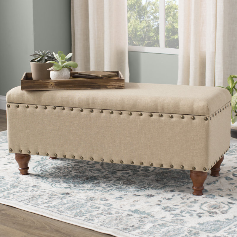 Three Posts Latimer Upholstered Flip Top Storage Bench & Reviews
